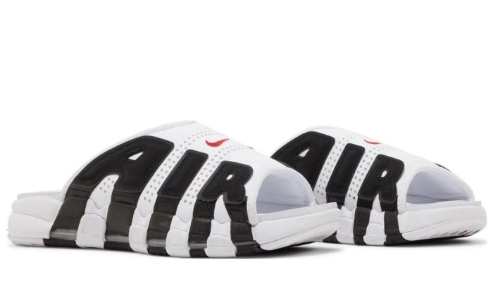 Air More Uptempo Slide 'White Black Red' - DUBAI ALL STAR