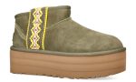 UGG Classic Ultra Mini Braid Boots 'Green' - DUBAI ALL STAR