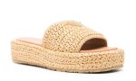 Prada logo-plaque crochet sandals 'Beige' - DUBAI ALL STAR