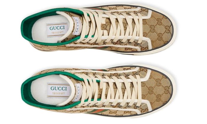 Gucci Tennis 1977 High 'Beige Ebony' - DUBAI ALL STAR