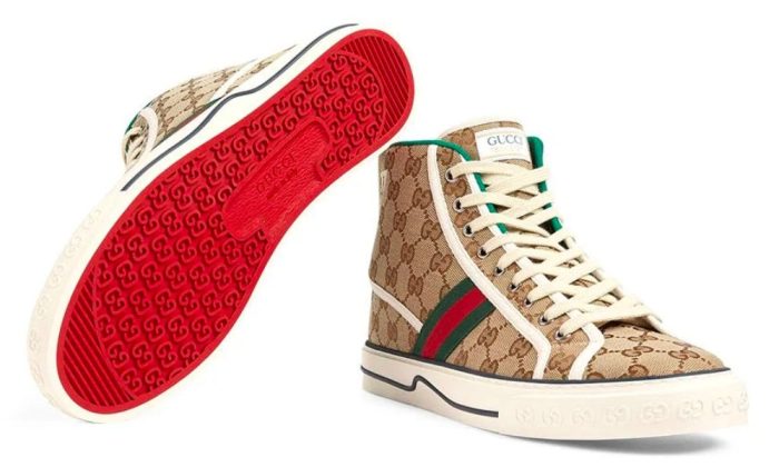 Gucci Tennis 1977 High 'Beige Ebony' - DUBAI ALL STAR