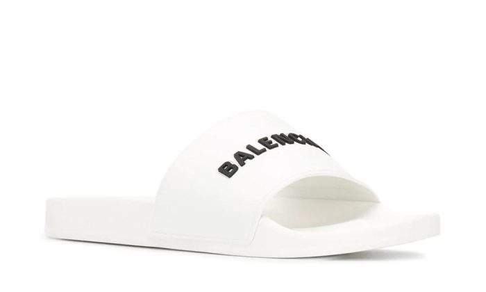 Balenciaga - Logo Embossed Pool Slides - DUBAI ALL STAR