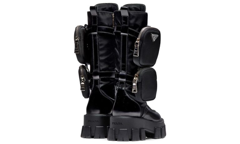 Prada Monolithe lace-up boots - DUBAI ALL STAR