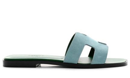 Hermes Oran Sandal Vert D'eau Suede Goatskin - DUBAI ALL STAR