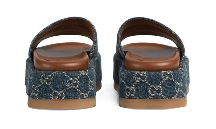 Gucci Angelina 55mm platform sandals "Blue/Brown" - DUBAI ALL STAR