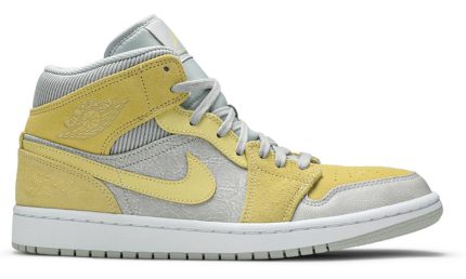 Air Jordan 1 Mid SE "Tan Grey Lemon Wash Yellow" - DUBAI ALL STAR