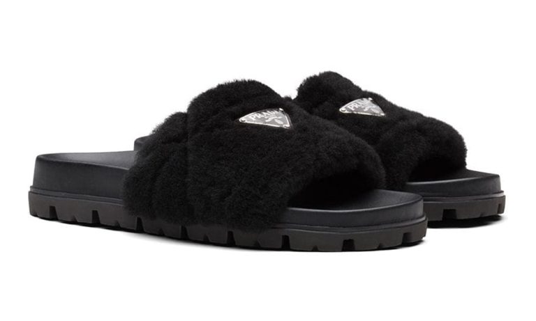 Prada shearling slides - DUBAI ALL STAR