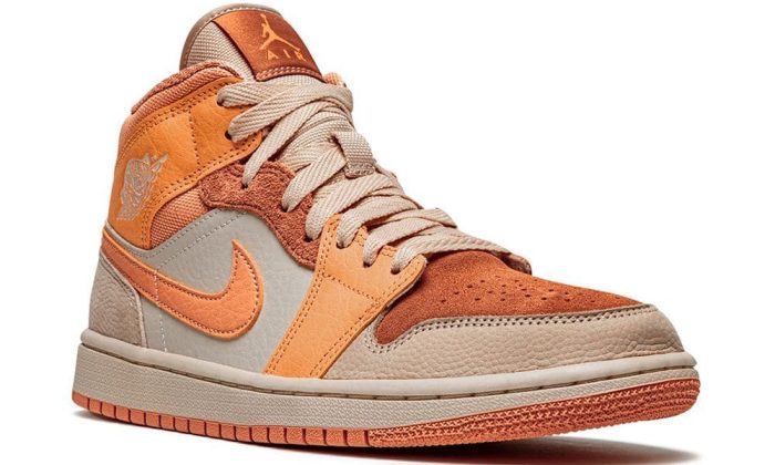 Air Jordan 1 Mid sneakers "Orange - leather/rubber" - DUBAI ALL STAR