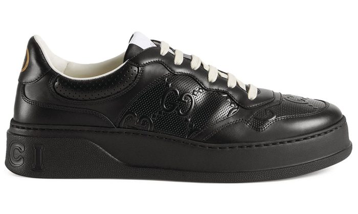 GUCCI Leather GG Embossed Sneakers "Black" - DUBAI ALL STAR