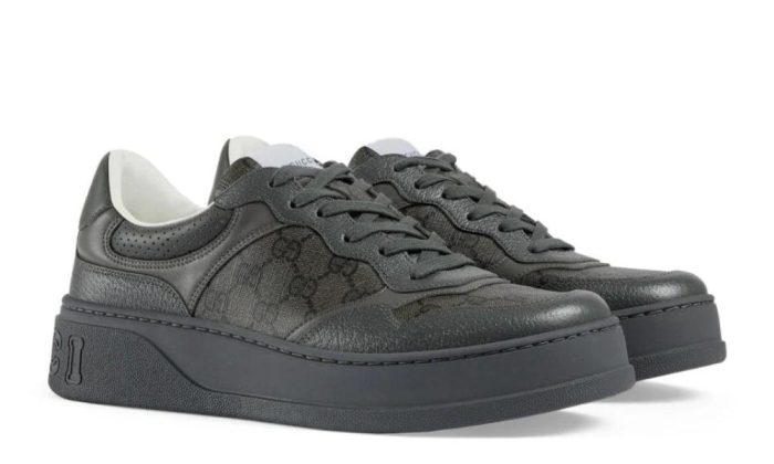 Gucci Lace Up Sneaker 'GG Monogram - Grey' - DUBAI ALL STAR