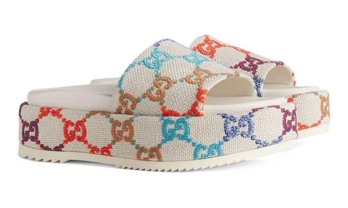 Gucci GG jacquard platform slides - DUBAI ALL STAR