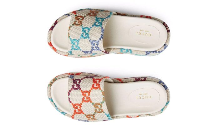 Gucci GG jacquard platform slides - DUBAI ALL STAR