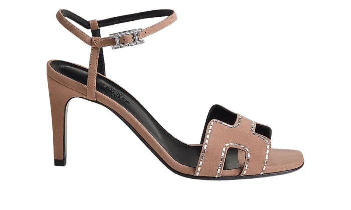 HERMES Heden 80 sandal "Pearl Pink" - DUBAI ALL STAR