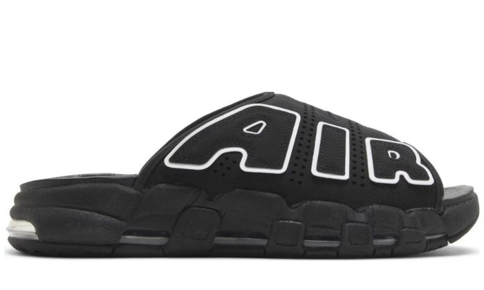 Air More Uptempo Slide ‘Black - Black Sole’ - DUBAI ALL STAR