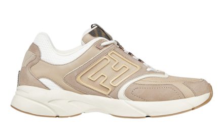 Fendi faster training shoes Beige nubuck leather low-top shoes - DUBAI ALL STAR