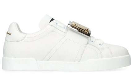 DOLCE & GABBANA  Leather Portofino Buckle "White" - DUBAI ALL STAR