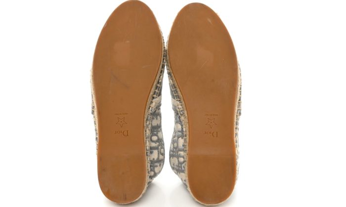 CHRISTIAN DIOR Oblique Embroidered Granville 15mm Espadrilles 37 Grey Stone - DUBAI ALL STAR