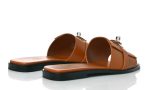 HERMES Calfskin Giulia Sandals Naturel 'Brown' - DUBAI ALL STAR