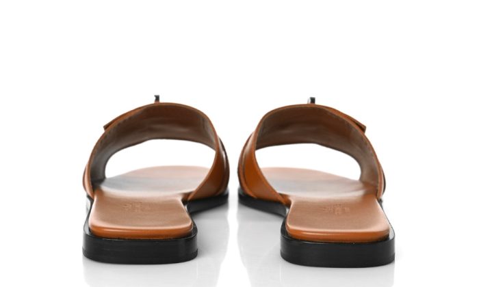 HERMES Calfskin Giulia Sandals Naturel 'Brown' - DUBAI ALL STAR