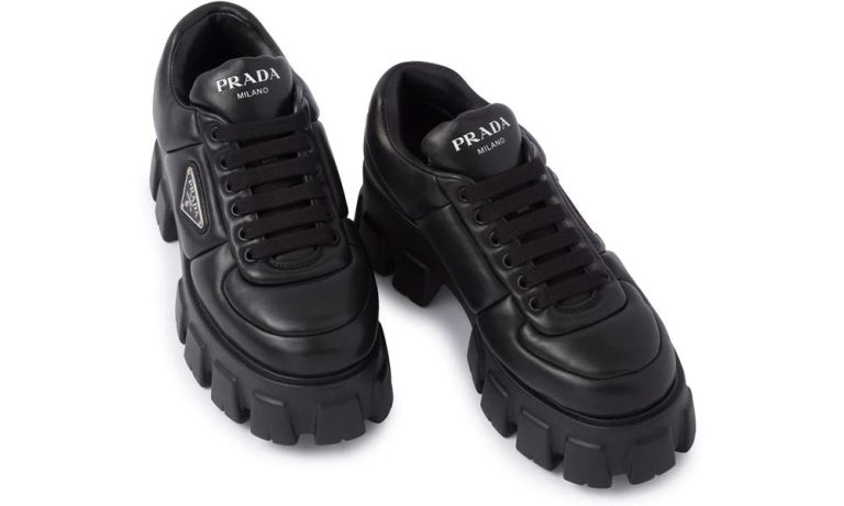 Prada Soft 55mm leather lace-up shoes - DUBAI ALL STAR