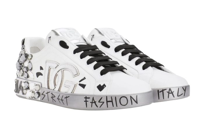 DOLCE & GABBANA  White ‘Portofino’ Sneakers - DUBAI ALL STAR