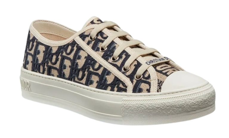 WALK'N'DIOR SNEAKER Blue Dior Oblique Embroidered Canvas - DUBAI ALL STAR