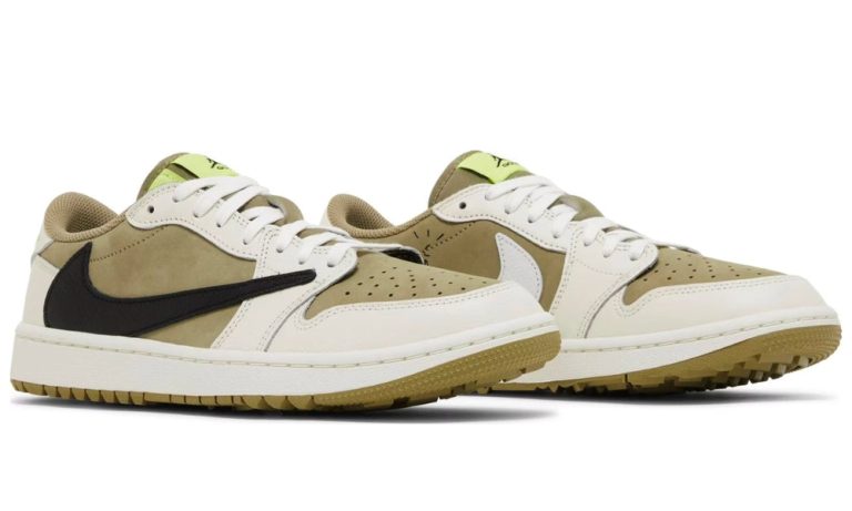 Travis Scott x Air Jordan 1 Low Golf 'Neutral Olive' - DUBAI ALL STAR