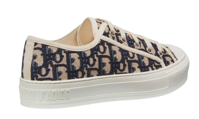 WALK'N'DIOR SNEAKER Blue Dior Oblique Embroidered Canvas - DUBAI ALL STAR