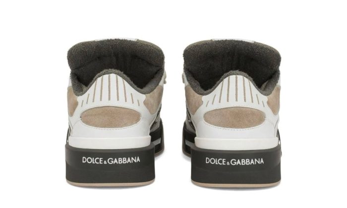 Dolce & Gabbana New Roma panelled 'white/khaki/beige' - DUBAI ALL STAR