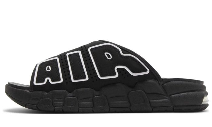 Air More Uptempo Slide ‘Black - Black Sole’ - DUBAI ALL STAR