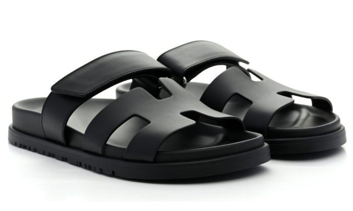 HERMÈS PRE-LOVED Chypre Sandals "Black" - DUBAI ALL STAR