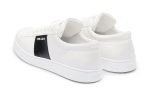 Prada brushed leather sneakers 'White Black' - DUBAI ALL STAR