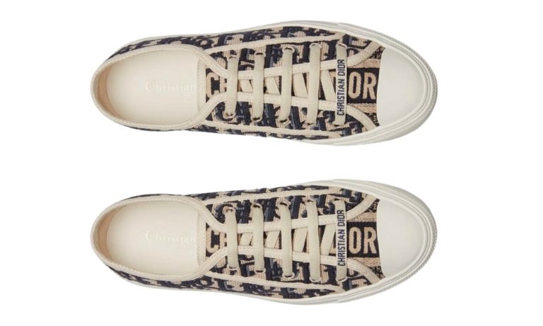 WALK'N'DIOR SNEAKER Blue Dior Oblique Embroidered Canvas - DUBAI ALL STAR