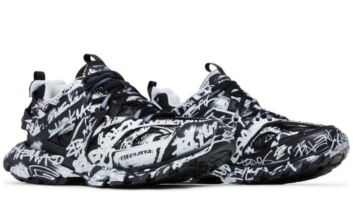 Balenciaga Track Sneaker 'Graffiti - Black White' - DUBAI ALL STAR