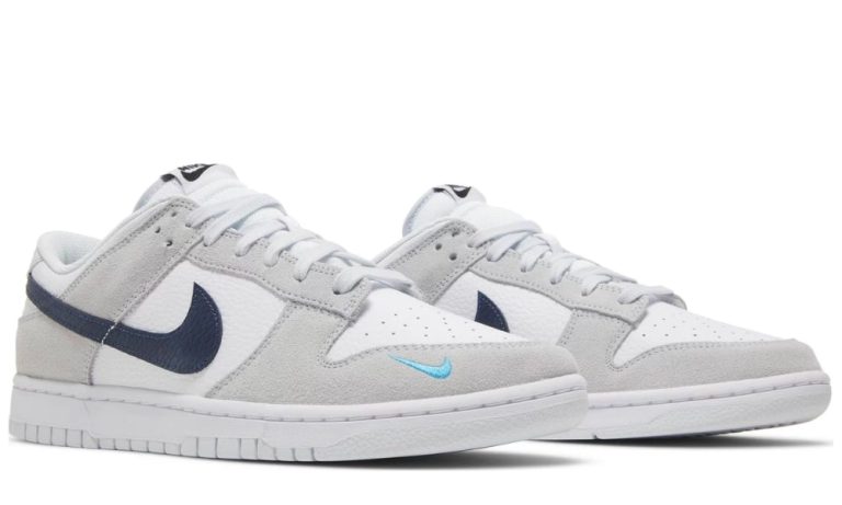 Nike Dunk Low 'Mini Swoosh - Football Grey Midnight Navy' - DUBAI ALL STAR