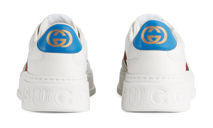 GUCCI Leather GG Embossed Sneakers "White" - DUBAI ALL STAR