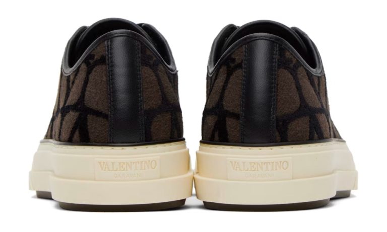 Valentino Garavani Brown Iconographe Totaloop Sneakers - DUBAI ALL STAR