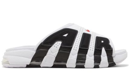 Air More Uptempo Slide 'White Black Red' - DUBAI ALL STAR