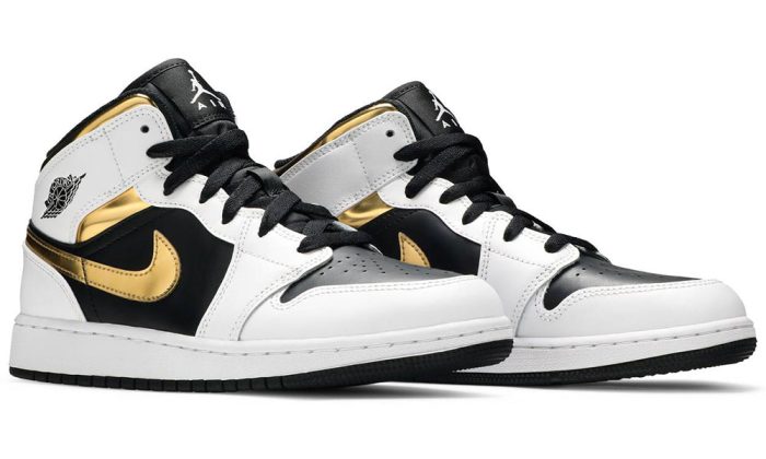 Air Jordan 1 Mid GS 'White Gold' - DUBAI ALL STAR