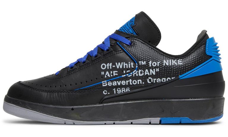 Off-White x Air Jordan 2 Retro Low SP 'Black Varsity Royal' - DUBAI ALL STAR