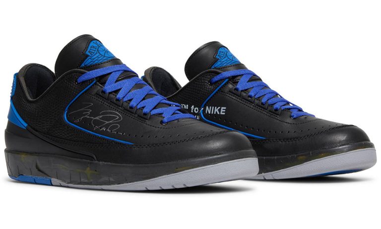 Off-White x Air Jordan 2 Retro Low SP 'Black Varsity Royal' - DUBAI ALL STAR