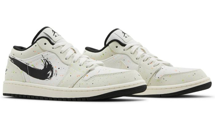 Air Jordan 1 Low 'Brushstroke Swoosh - Paint Splatter' - DUBAI ALL STAR