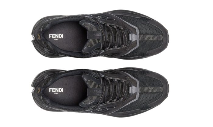 Fendi Faster Trainers Black nubuck leather low-tops - DUBAI ALL STAR