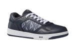 B27 LOW-TOP SNEAKER Navy Blue Smooth Calfskin and CD Diamond Canvas - DUBAI ALL STAR