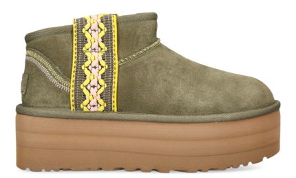 UGG Classic Ultra Mini Braid Boots 'Green' - DUBAI ALL STAR