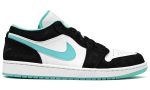 Nike Air Jordan 1 Low "White Black Island Green" - DUBAI ALL STAR