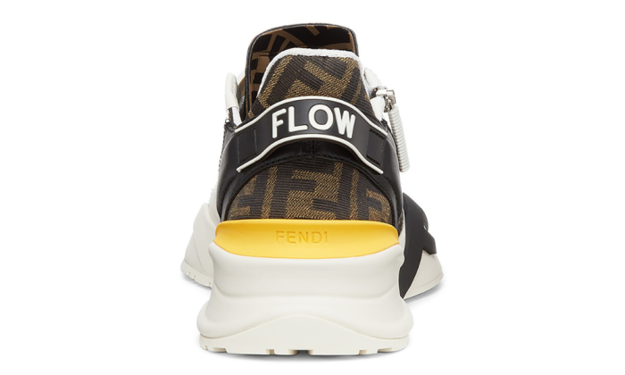 Fendi Flow White Leather Low-Tops - DUBAI ALL STAR