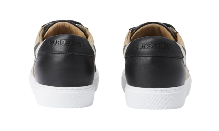 Burberry House Check Cotton and Leather Sneakers 'Black' - DUBAI ALL STAR