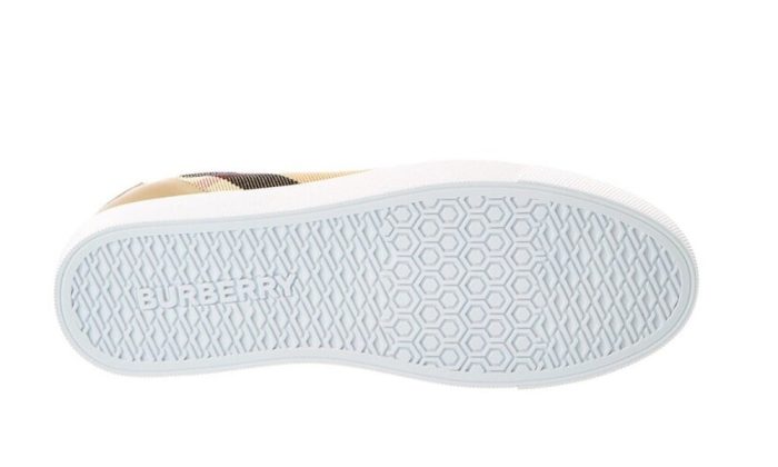 Burberry House Check Cotton and Leather Sneakers - DUBAI ALL STAR