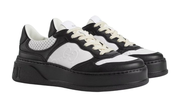 Gucci Wmns GG Embossed Sneaker 'Black White' - DUBAI ALL STAR